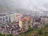 Damaged town of Beichuan in southwest China
