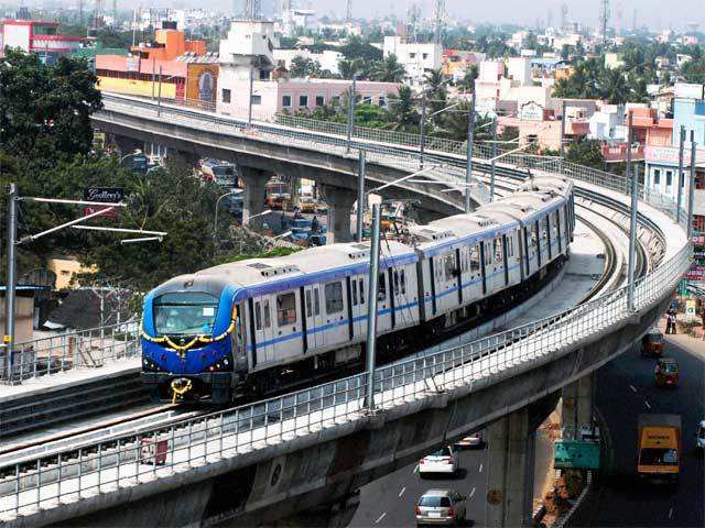 Metro train trial run in Chennai