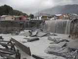 Flooded Chaiten town in Southern Chile