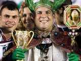 Brazilian Fluminense fan dressed as a Pope