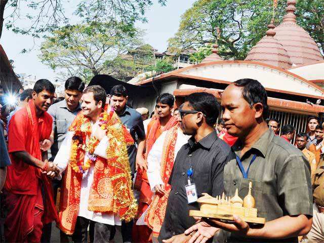 Rahul Gandhi at Kamakhya temple