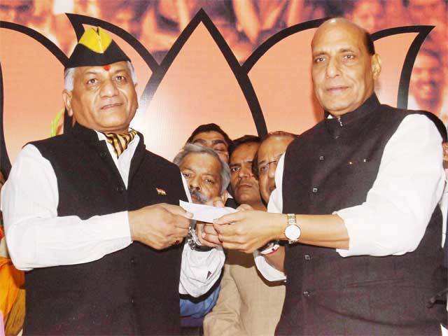 V K Singh joins BJP