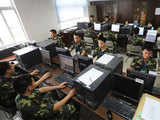 Chinese officers tallying results