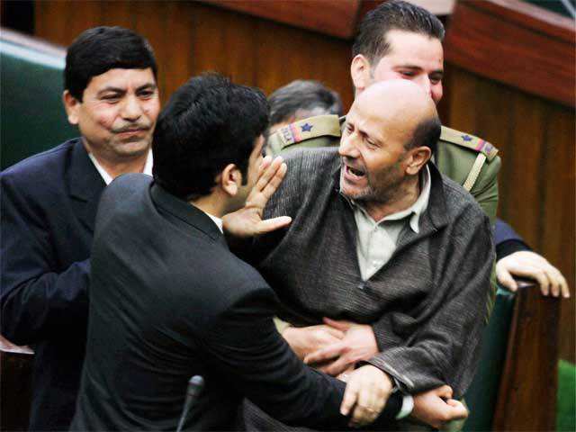 Protest in J&K Assembly