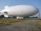 Helium-filled blimp from Airship Management Service