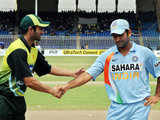 Captains shake hands before the match