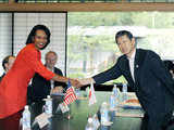 Condoleezza Rice meets Japan counterpart