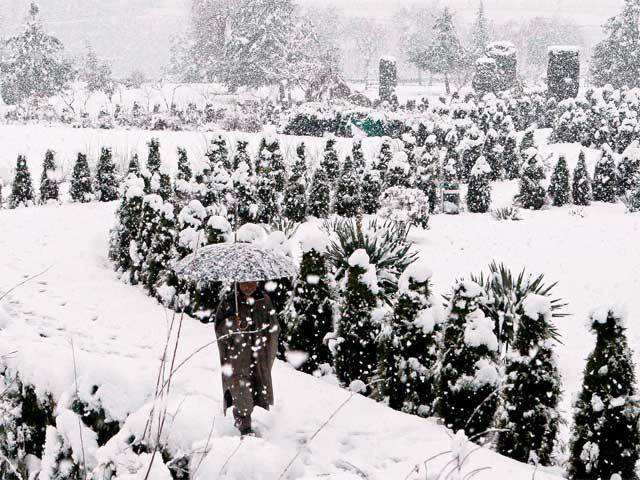 Heavy snowfall in Srinagar