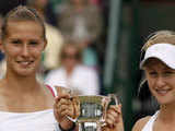 Polona Hercog and Jessica Moore