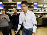 Ronaldo on crutches