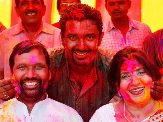 Chirag Paswan celebrates Holi