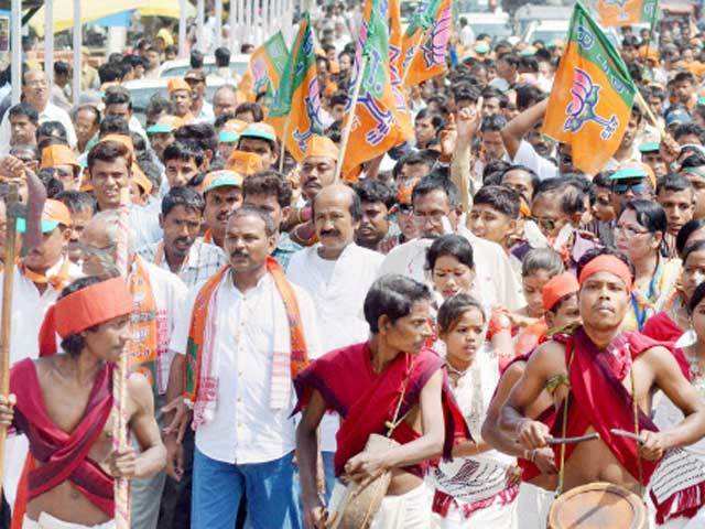 BJP candidate Mrinal files nomination papers