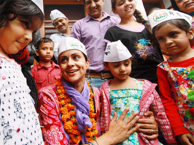 Gul Panag at an election campaign in Chandigarh