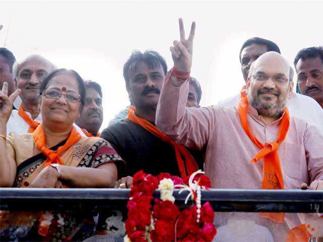 Amit Shah during election campaign