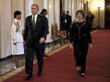George W. Bush & First Lady in White House