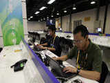 Media workroom at Beijing 2008 Olympic Games