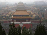 View of a hazy day in Beijing