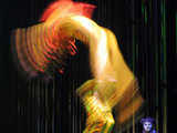 Artists of 'Cirque du Soleil' perform during Varekai