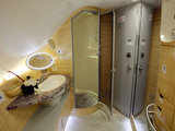 Shower inside Emirates' Airbus