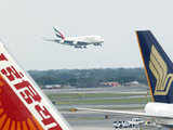 Emirates Airline's A380 arrives at JFK Airport