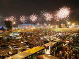 Fireworks explode over National Stadium