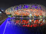 National Stadium remains lit during rehearsals