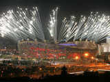 Fireworks explode over National Stadium