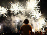 Fireworks explode over National Stadium