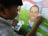 Obama on canvas