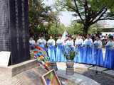 Korean residents pray