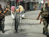 Jawans during a curfew