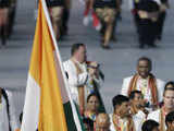 Rajvardhan Rathore carries Indian flag