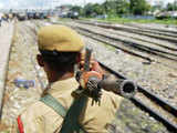 Policeman patrols in Guwahati 