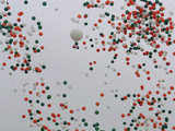 Tricoloured balloons