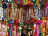  A vendor arranges Rakhis