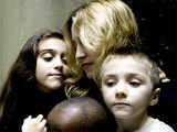 Madonna with her kids