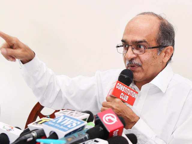 Prashant Bhushan addresses press