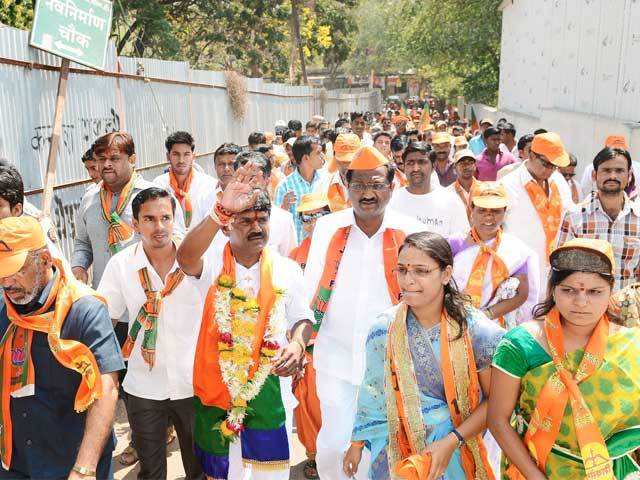 Hemant Godse campaigning at Panchavati