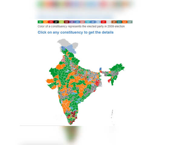 Interactive constituency graph: Get details of candidates & parties from your constituency