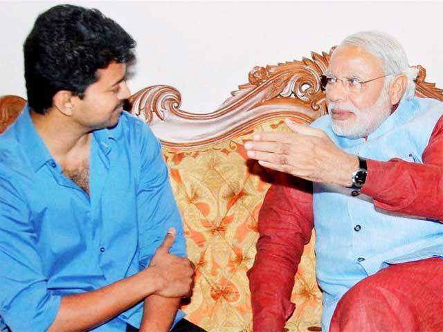 Narendra Modi with South Indian Actor Vijay