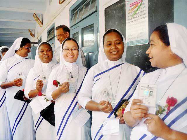 Nuns cast their votes in Ranchi