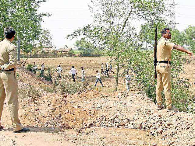 Police personnel  in Birbhum, West Bengal