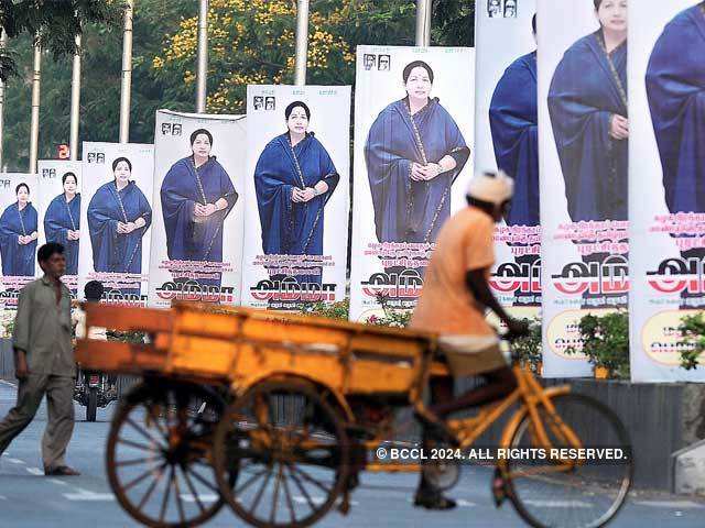 Posters of AIADMK cheif Jayalalitha