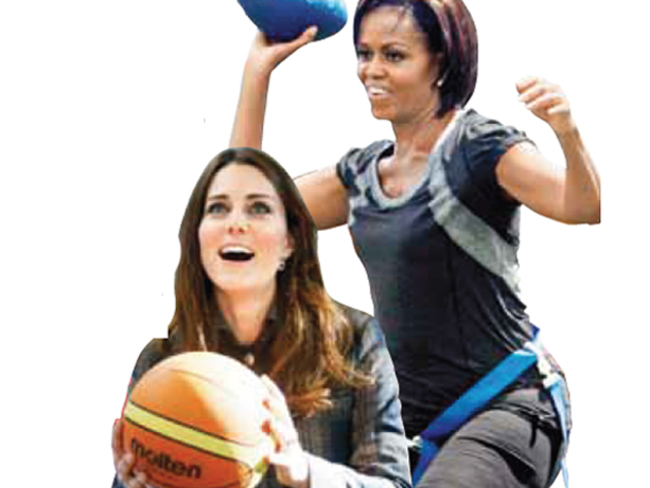 Sporting Spirit How The First Wives Kate Middleton Michelle Obama