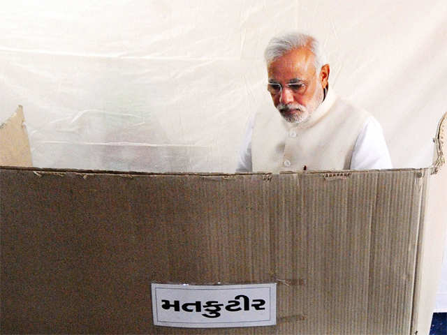 Modi casts his vote