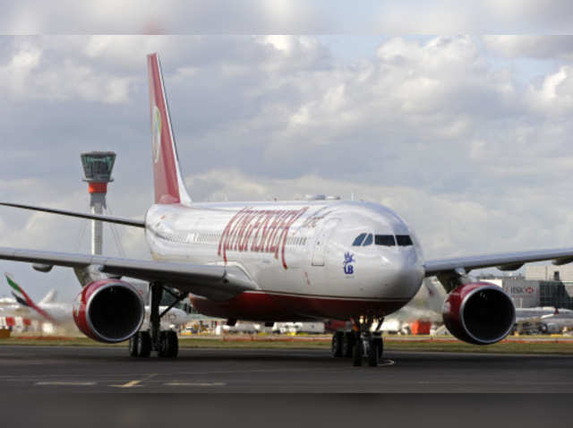 Kingfisher Airlines Airbus A330 taxis at London's Heathrow Airport