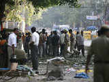 Scene of a blast at the Karolbagh