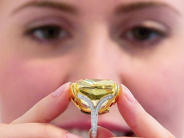 The 'Graff Vivid Yellow,' at 100.09 carats one of the rarest yellow diamonds of its size