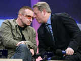 Al Gore speaks with Bono