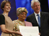 Bill Clinton, Maria Eitel, Ellen Johnson-Sirleaf